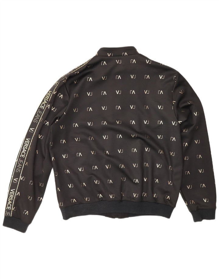 Versace Herre grafisk træningsdragt Topjakke XL Sort Polyester Sports