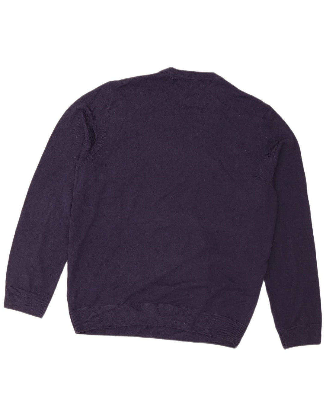 Marks & Spencer Herre sweater med rund hals, stor marineblå Fair Isle