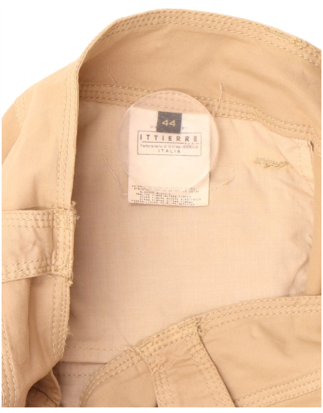 JUST CAVALLI Dame Cargo Capri Bukser IT 44 Medium W30 Beige Bomuld