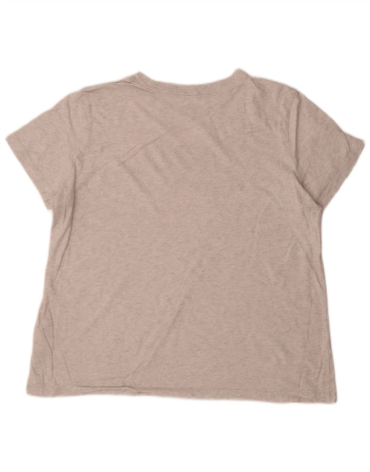 NIKE Grafisk T-shirt-top til kvinder UK 18 XL Grå Flecked Bomuld