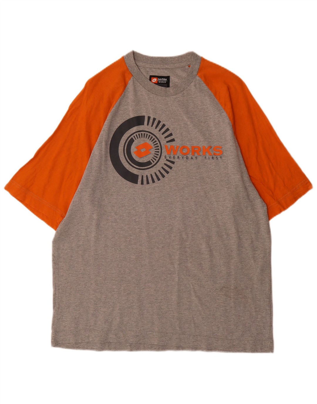 Lotto Herre Grafisk T-Shirt Top Stor Grå Colourblock