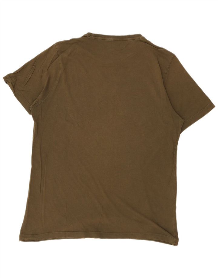 PUMA Grafisk T-shirt top til mænd Stor Khaki Bomuld