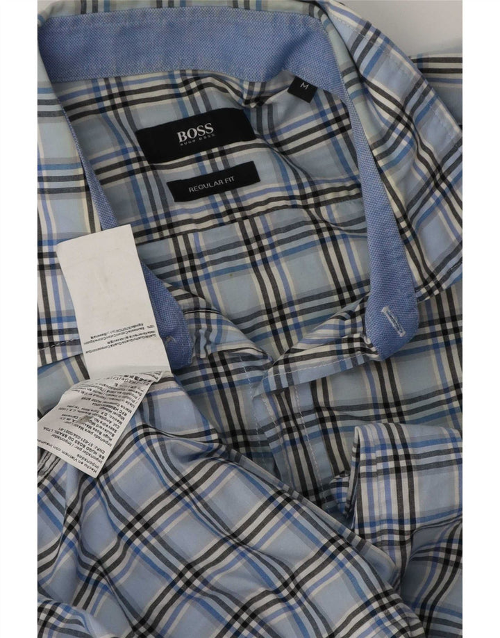 Hugo Boss Herre Regular Fit skjorte Medium blå ternet bomuld