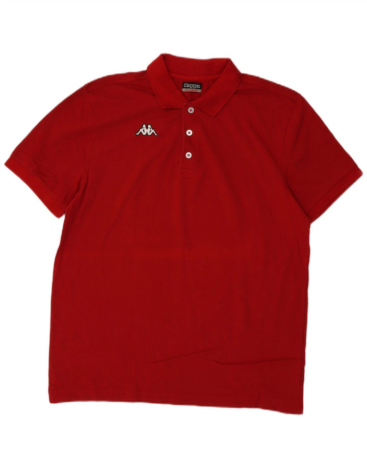 Kappa herre poloshirt XL rød bomuld