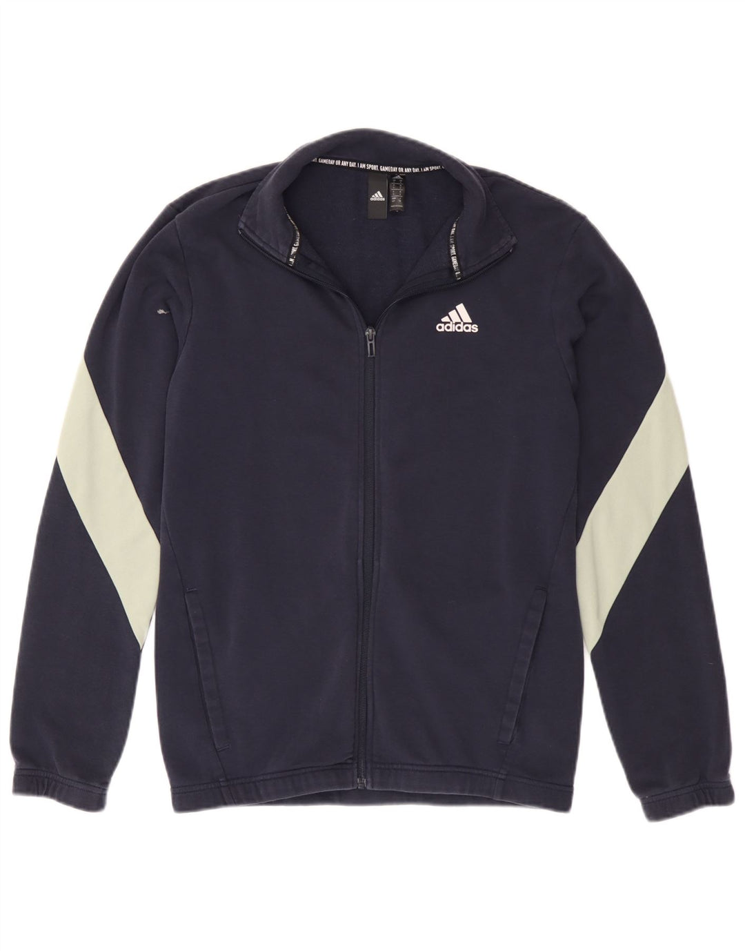 Adidas Træningsdragt til mænd, topjakke, lille marineblå Colourblock Bomuld