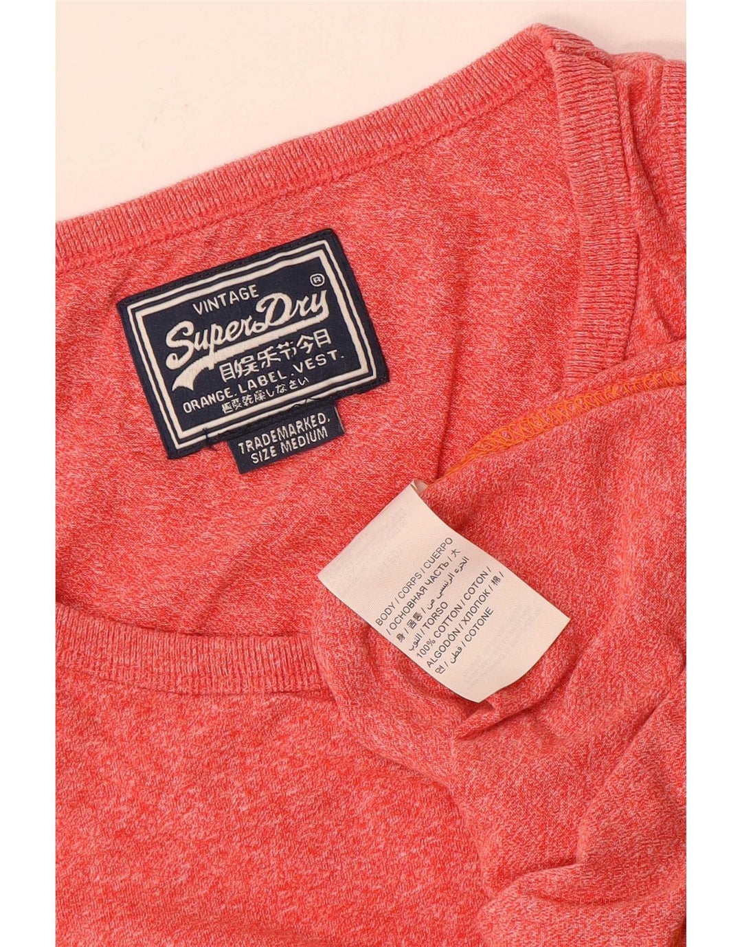 Superdry Herrevest Top Medium Rød Flecked Bomuld