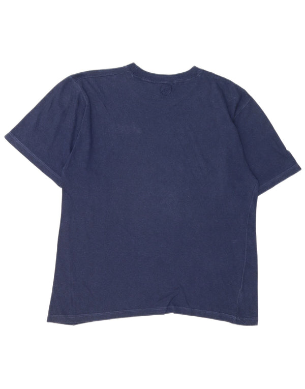 Asics Mens T-Shirt Top Medium Navy Blue Cotton