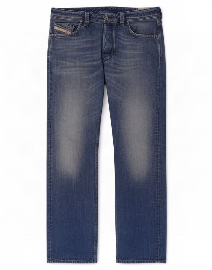 Diesel Herre Larkee Regular Straight Jeans W36 L32 Blå Bomuld