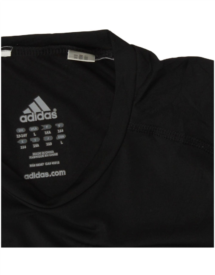Adidas Boys T-Shirt Top 13-14 år Sort