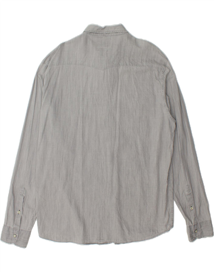 LEE Mens Slim Fit Shirt 2XL Grey Cotton Vintage Lee and Second-Hand Lee from Messina Hembry 