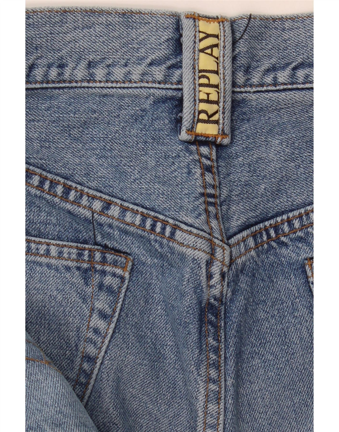 Replay Herre Straight Jeans W33 L35 Blå Bomuld