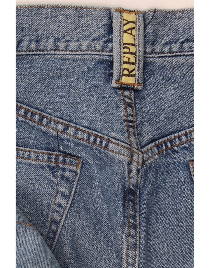 Replay Herre Straight Jeans W33 L35 Blå Bomuld