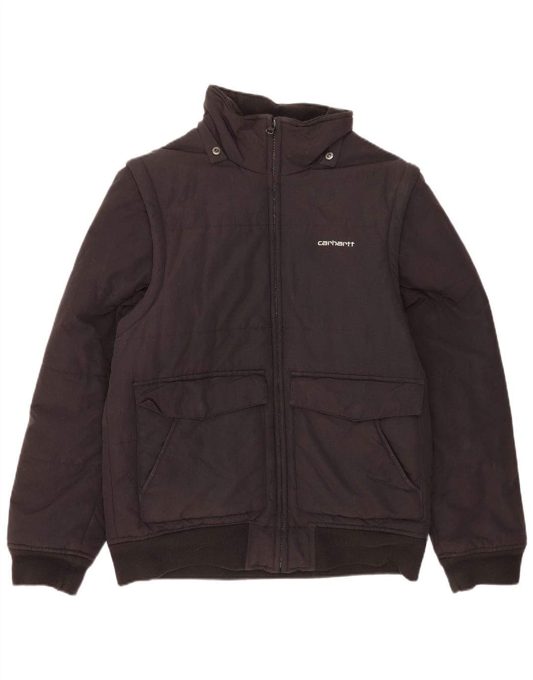 Carhartt Herre polstret jakke UK 38 Medium Sort Nylon