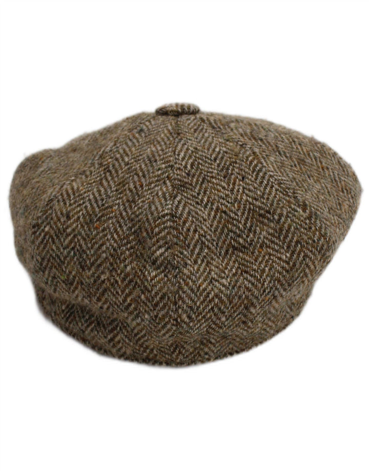 Harris Tweed Herre Flad Cap Lille Grå Sildeben New Wool Classic