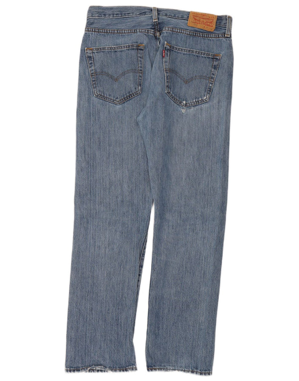 Levi's Herre 501 Straight Jeans W32 L30 Blå Bomuld