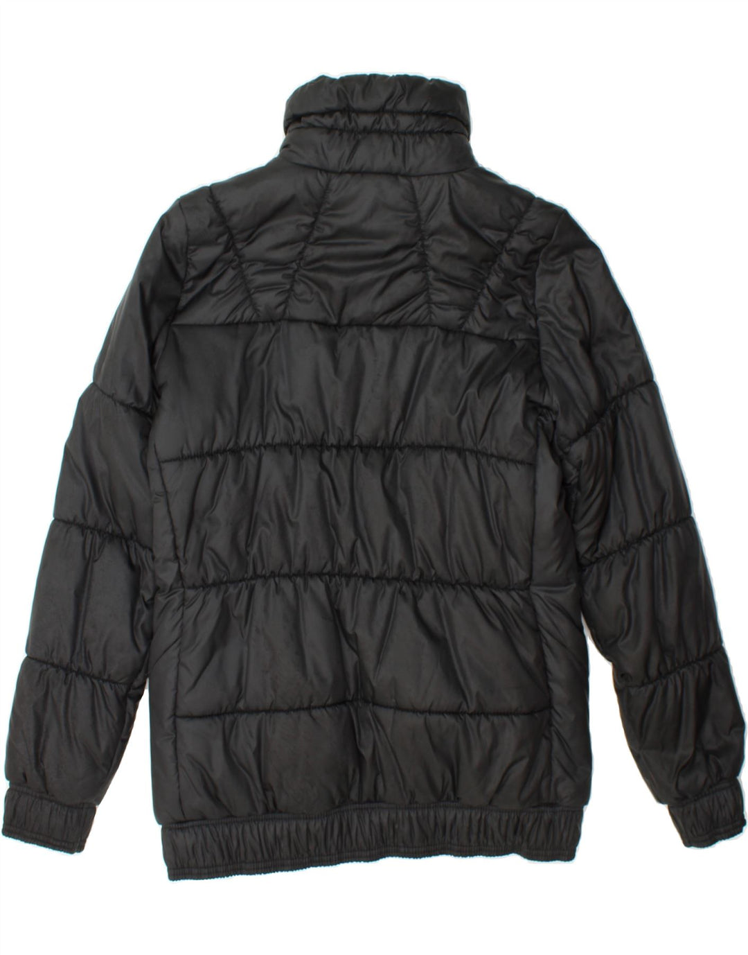 ADIDAS Womens Padded Jacket UK 12/14 Medium Black Polyester Vintage Adidas and Second-Hand Adidas from Messina Hembry 