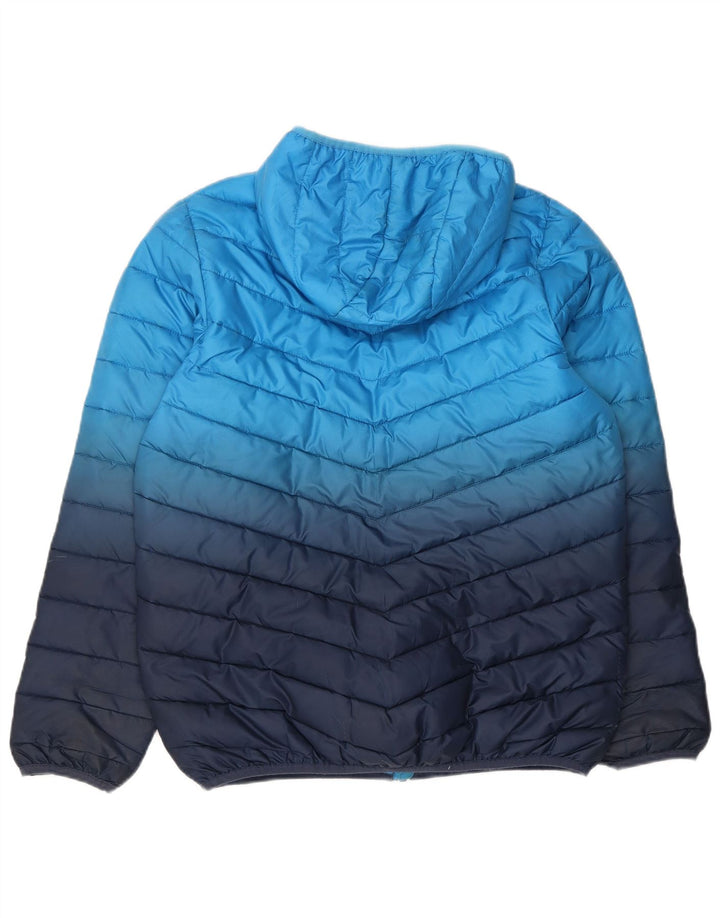 Ellesse Boys Polstret Hættejakke 13-14 År Blå Colourblock Polyester