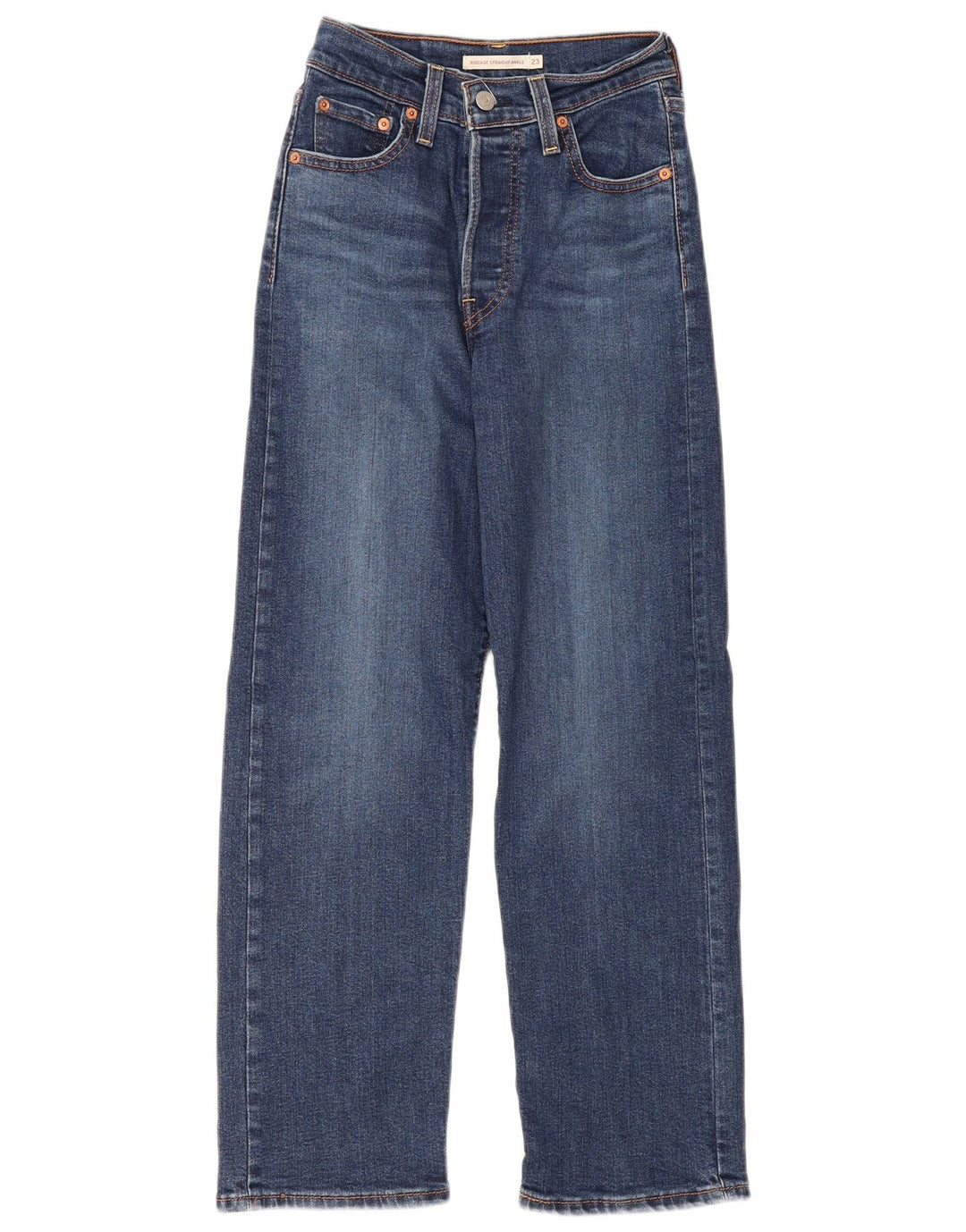 Levi's Dame Ribcage Straight Jeans W23 L27 Blå Bomuld