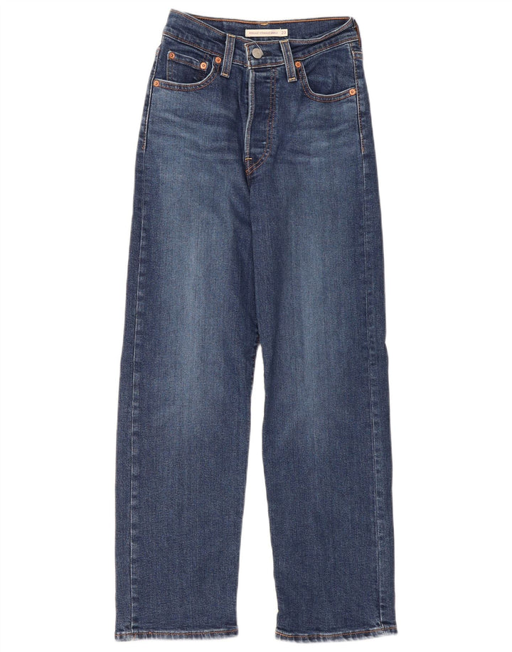 Levi's Dame Ribcage Straight Jeans W23 L27 Blå Bomuld