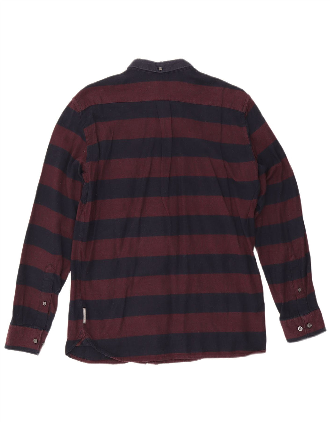 French Connection Herre flannelskjorte Medium Bourgogne stribet bomuld