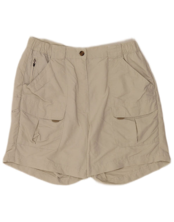 L.L.Bean Womens Cargo Shorts Small W26 Beige Nylon