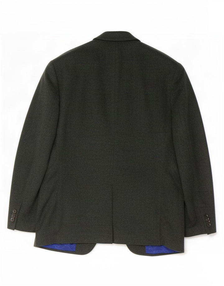 Marks & Spencer Herre 2-knaps blazerjakke UK 42 Stor Khaki Wool