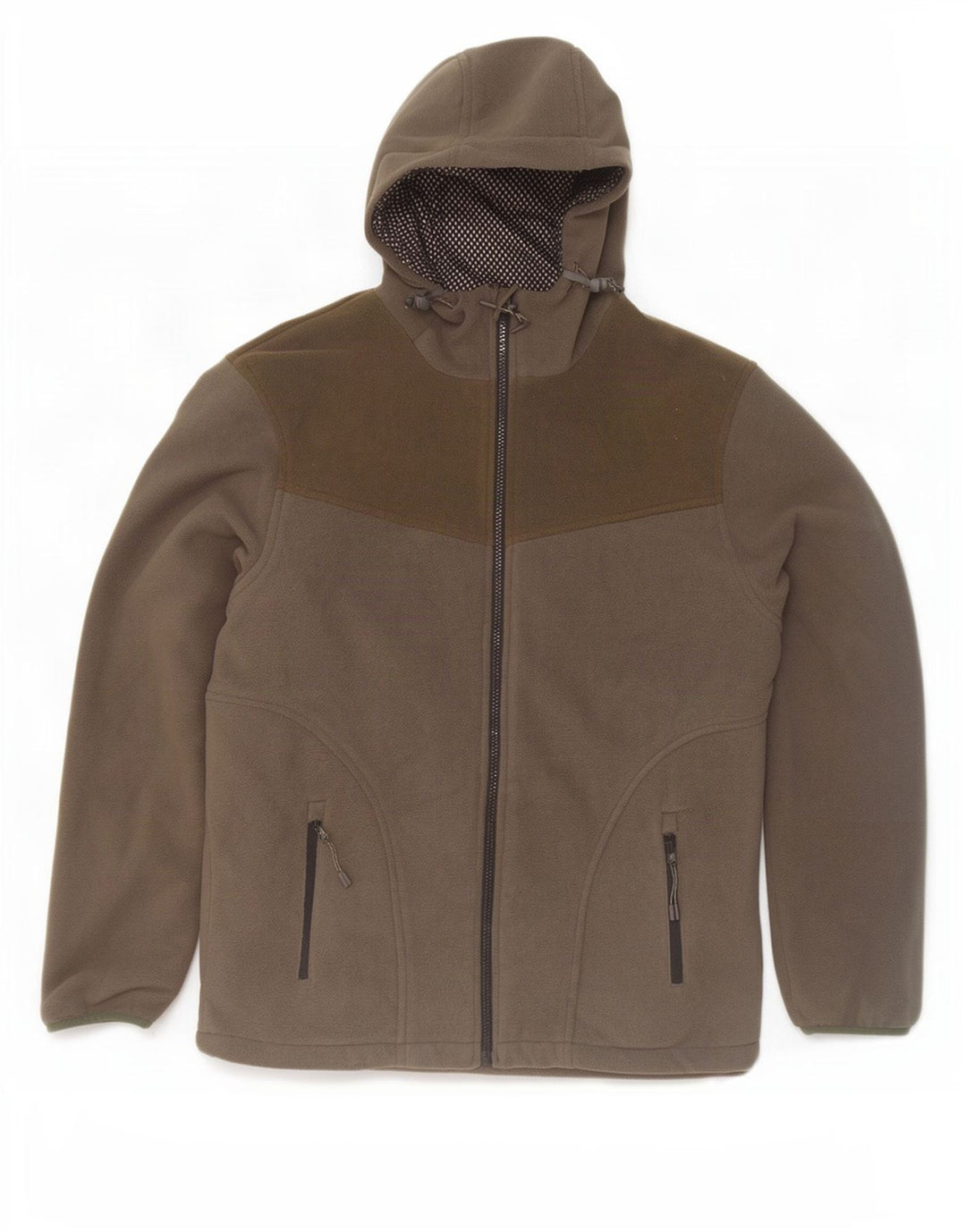 Mountain Warehouse Herre fleecejakke med hætte UK 38 Medium Grey Colourblock