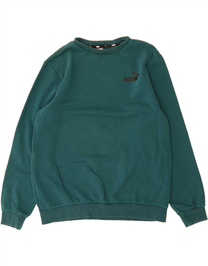 PUMA Mens Sweatshirt Jumper Large Green Cotton Vintage Puma and Second-Hand Puma from Messina Hembry 