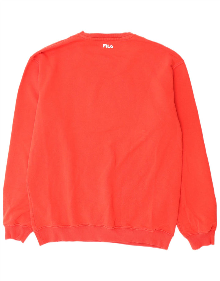 Fila Herre grafisk sweatshirt Jumper Medium Rød Bomuld