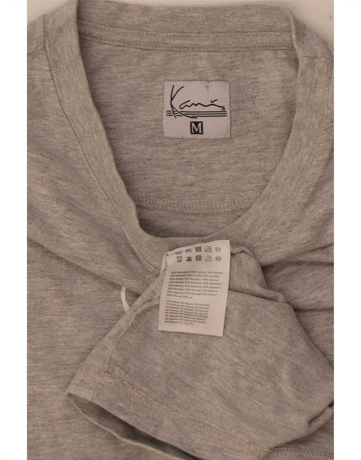 Karl Kani Herre grafisk T-shirt Top Medium Grey Flecked Bomuld