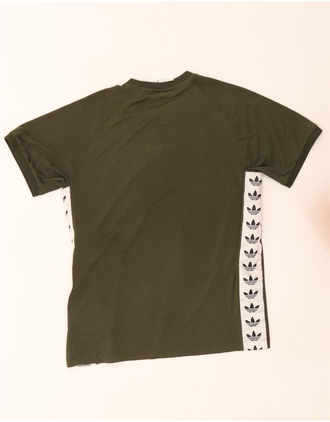 Adidas Herre grafisk T-shirt Top Stor Khaki Colourblock Polyester