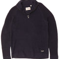 JACK & JONES Herre sweater med lynlåshals Stor marineblå bomuld