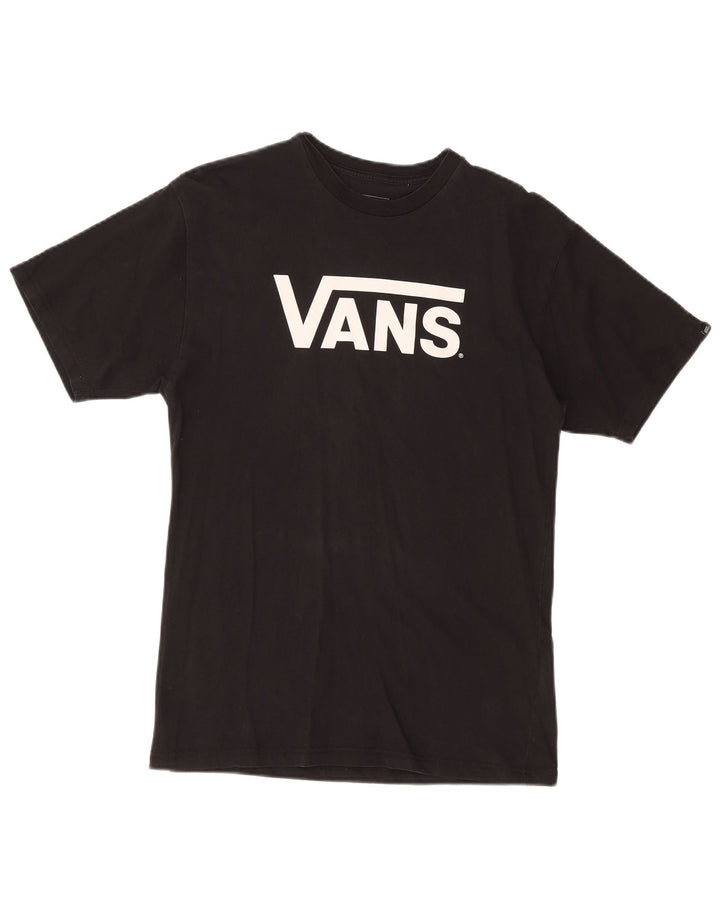 VANS Mens Classic Fit Graphic T-Shirt Top Medium Black Cotton