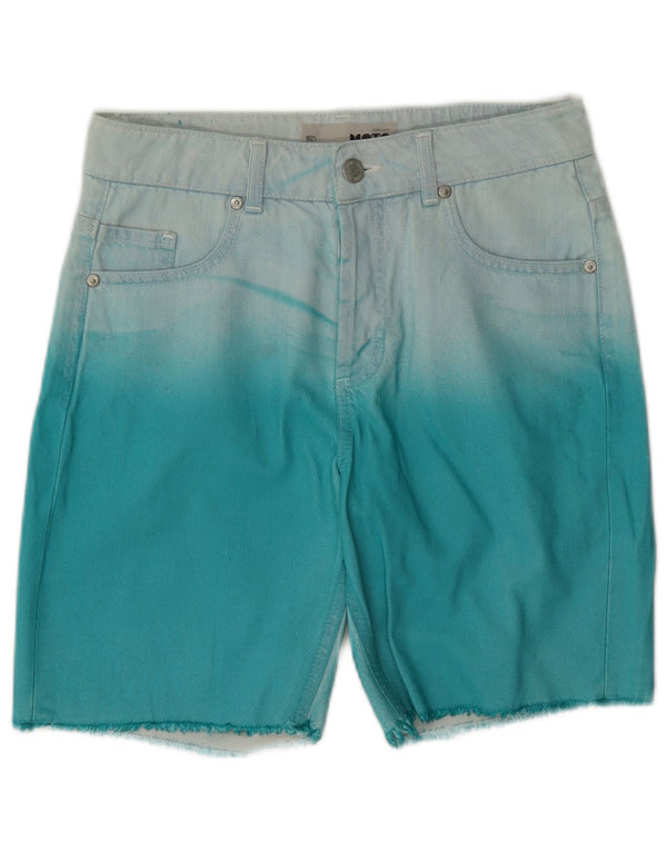 Topshop Dame denim Shorts W25 XS Blue Tie Dye Bomuld