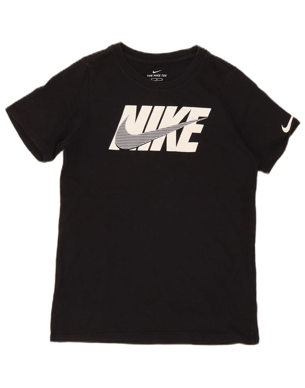 Nike Boys Athletic Cut Grafisk T-Shirt Top 10-11 år Medium Sort Bomuld