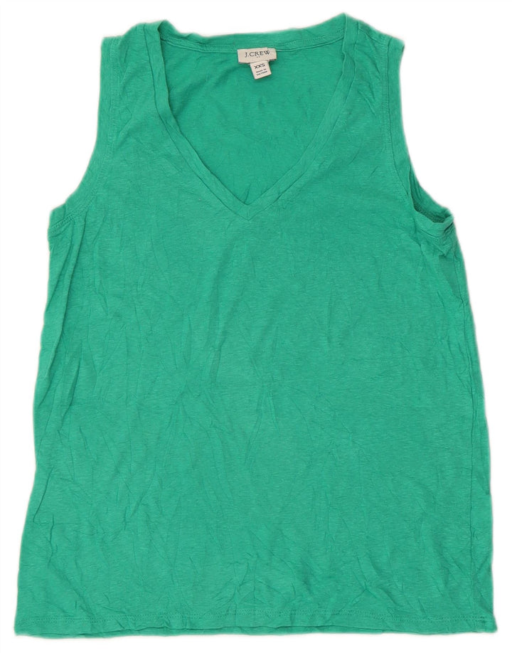 J. Crew Damevest Top UK 2 2XS Grøn Bomuld