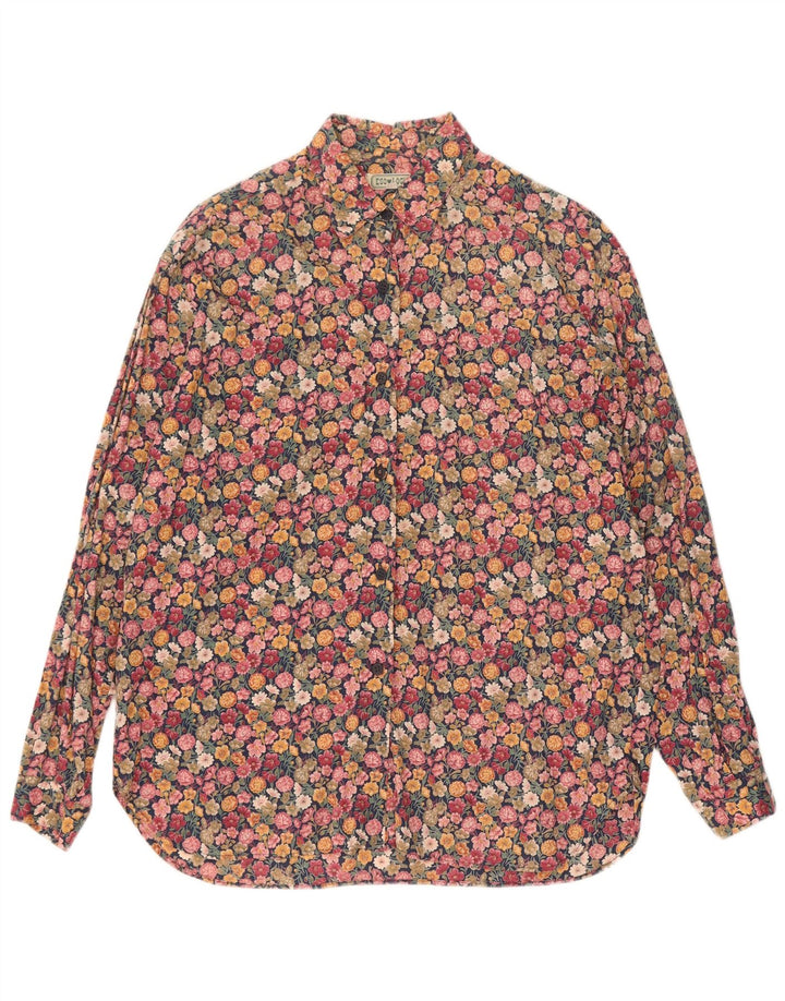 Vintage Dame Shirt Bluse IT 44 Medium Multicolored Floral