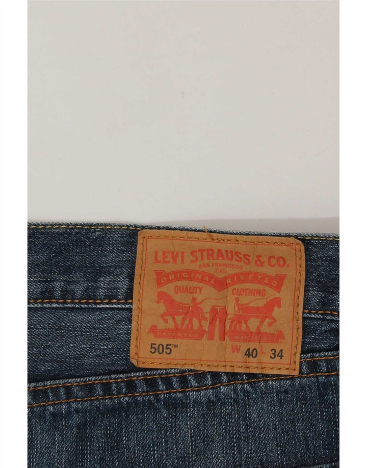 Levi's Herre 505 denimshorts W40 XL Marineblå