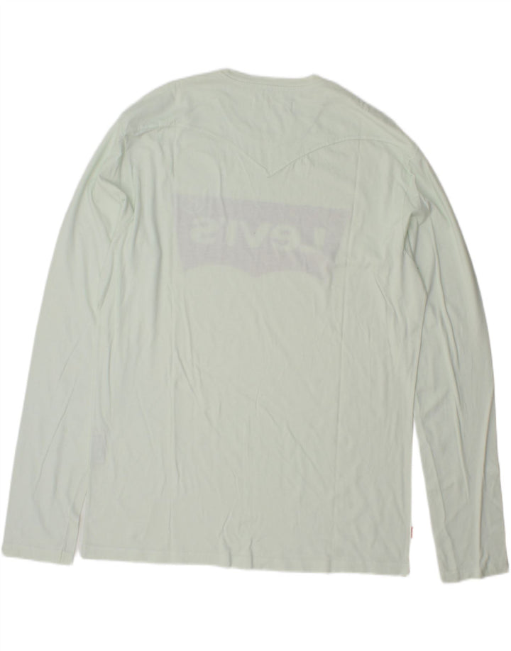 LEVI'S Mens Standard Fit Graphic Top Long Sleeve XL Green Cotton