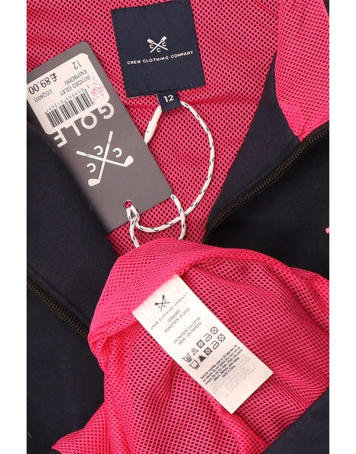 Crew Clothing Dame Ærmeløs træningsdragt Topjakke UK 12 Medium Navy Blue