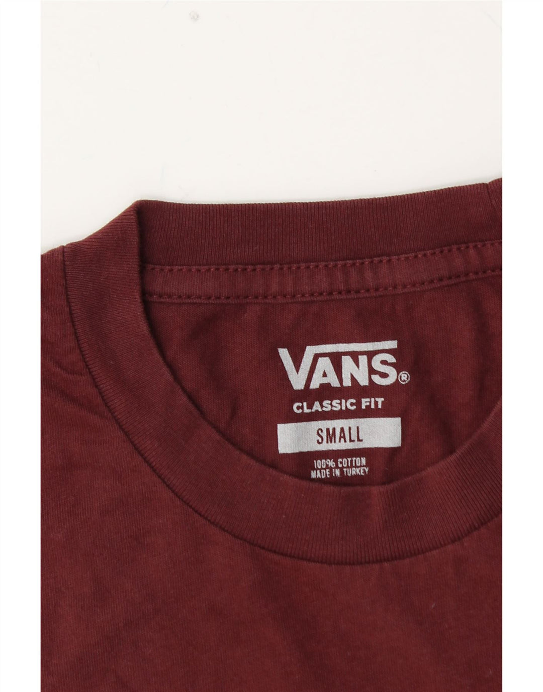 VANS Herre Classic Fit T-Shirt Top Lille rødbrun bomuld