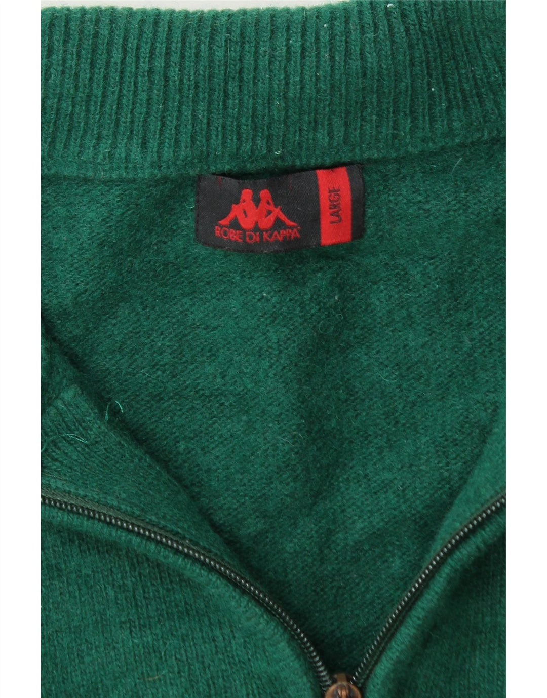 Kappa Herre Zip Neck Jumper Sweater Large Green