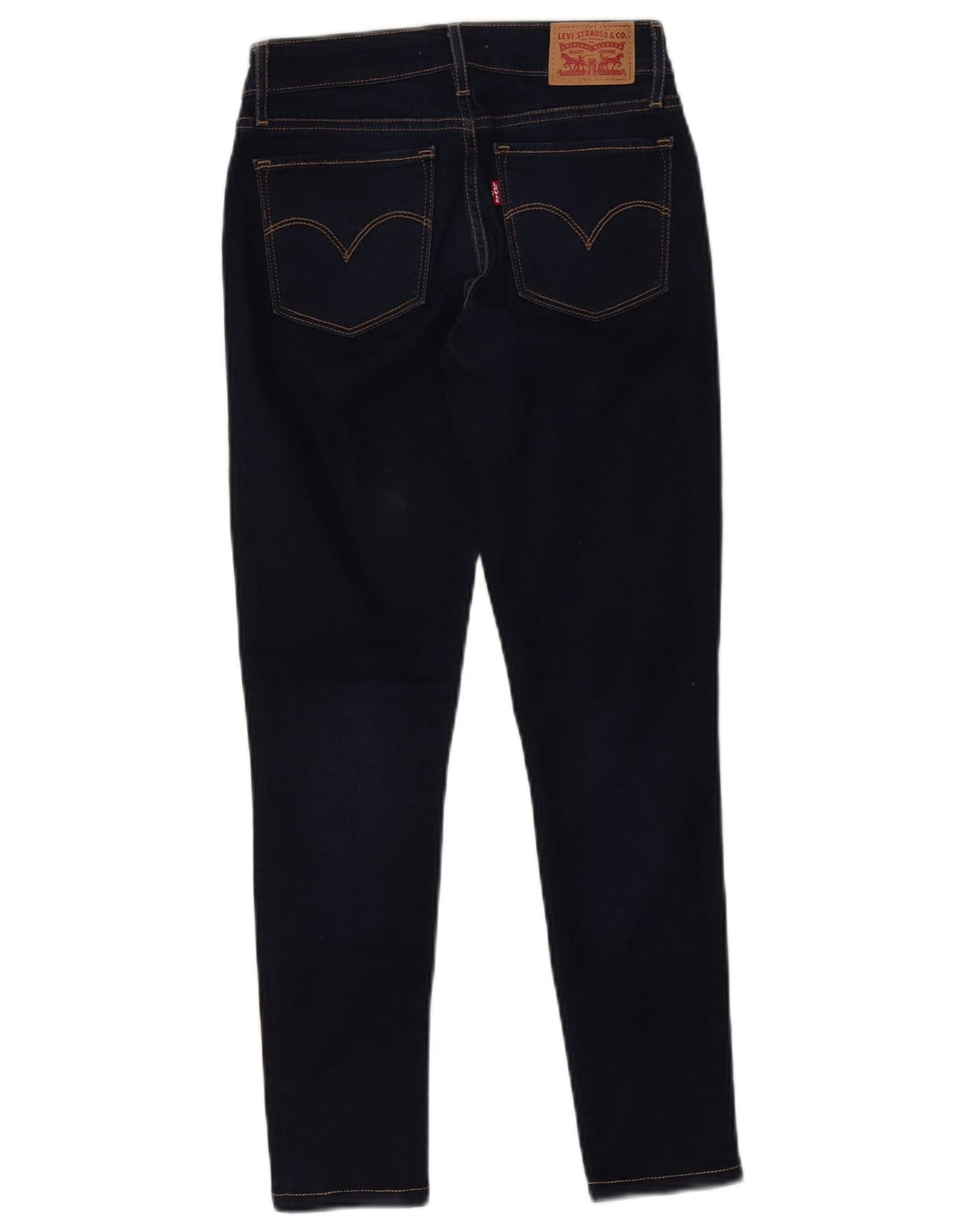 Levi's Dame 711 Skinny Jeans W25 L26 Marineblå Bomuld