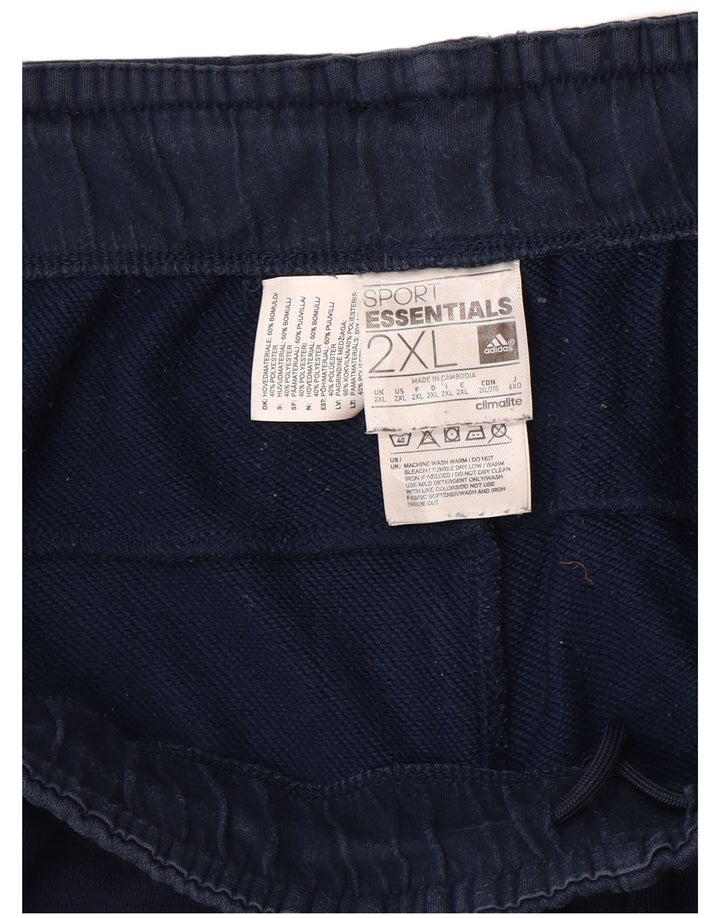 ADIDAS Herre Climalite Grafisk træningsdragt Bukser Joggers 2XL Navy Blue