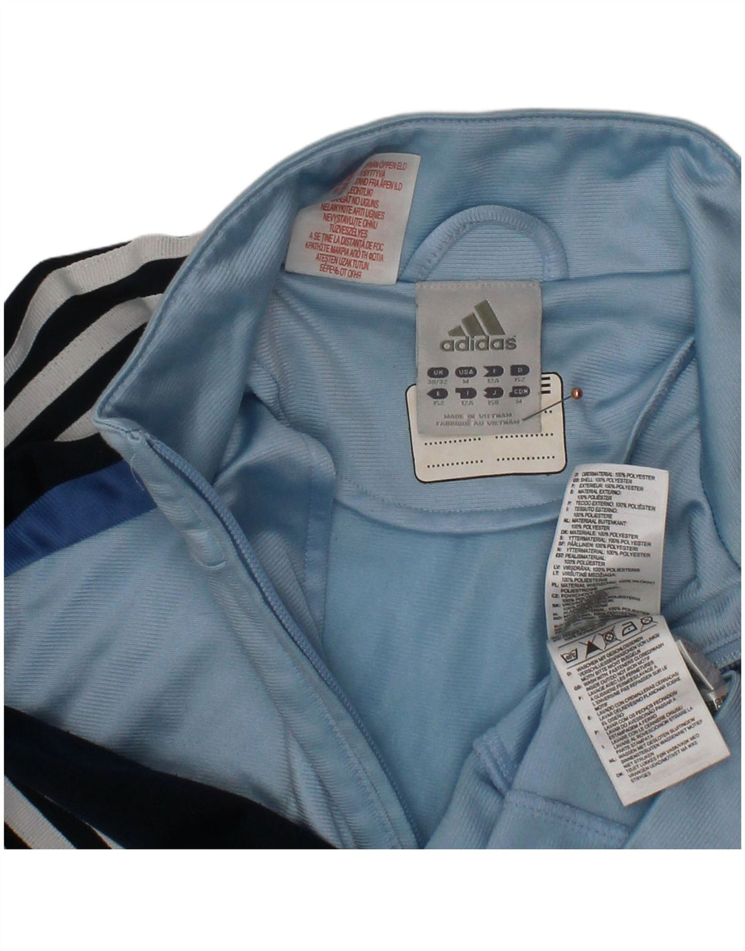 ADIDAS Træningsdragt til drenge Topjakke 11-12 år Blå Colourblock Polyester
