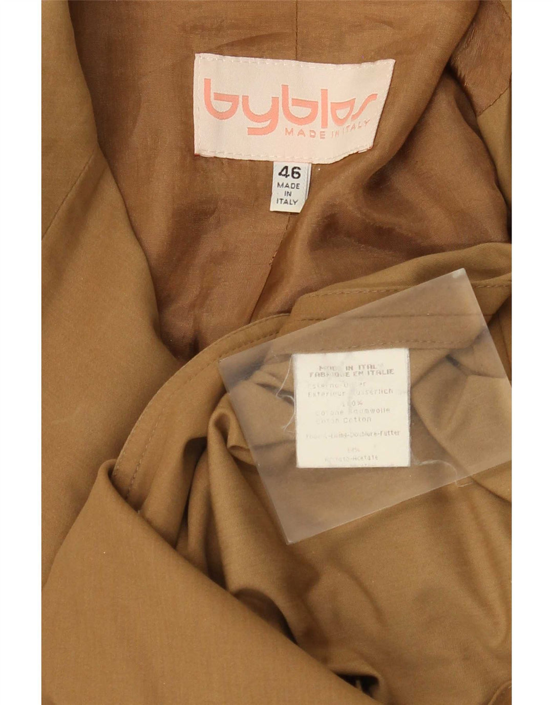 Byblos Dame Military Dobbeltradet Blazer Jacket IT 46 Large Beige