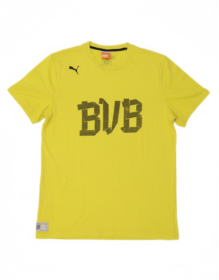 PUMA Mens Graphic T-Shirt Top XL Yellow