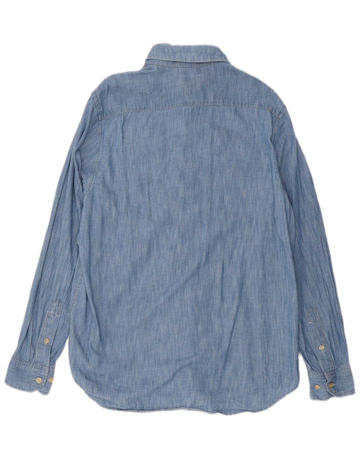 G-Star Herre Regular Fit denimskjorte Stor blå bomuld
