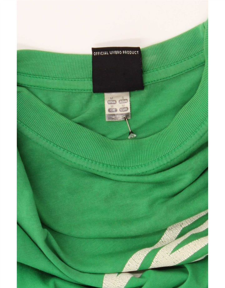 Umbro Herre Grafisk T-Shirt Top Medium Grøn Bomuld