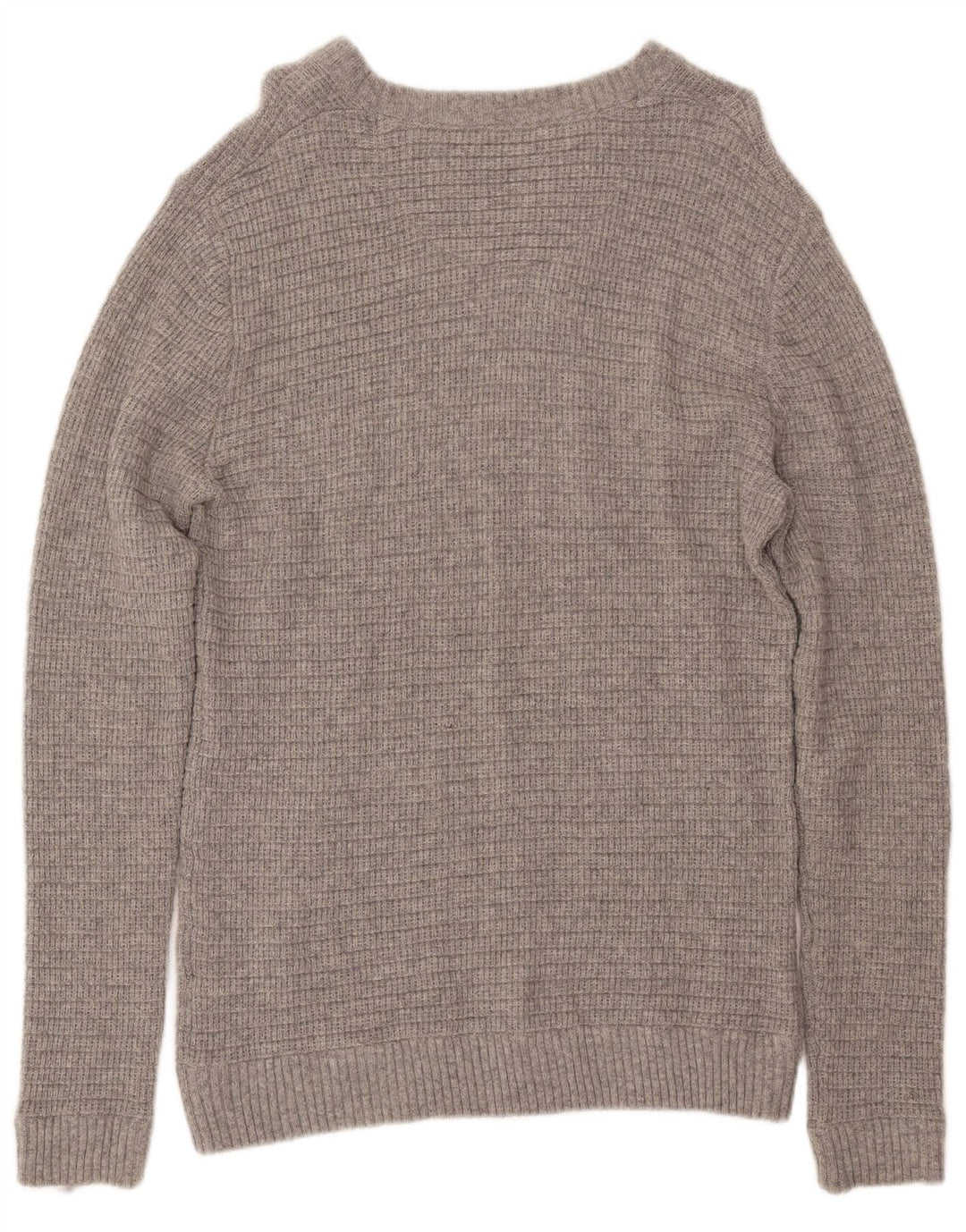 Crew Clothing Herre Crew Neck Jumper Sweater Stor Grå Uld